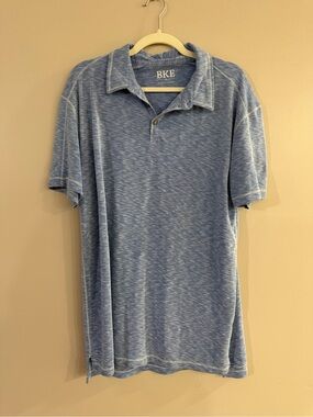 BKE Men’s Blue Heather Short-Sleeve Polo